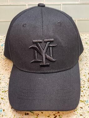 Black Interlocking NY Logo Baseball Cap Snapback Streetwear Urban Man